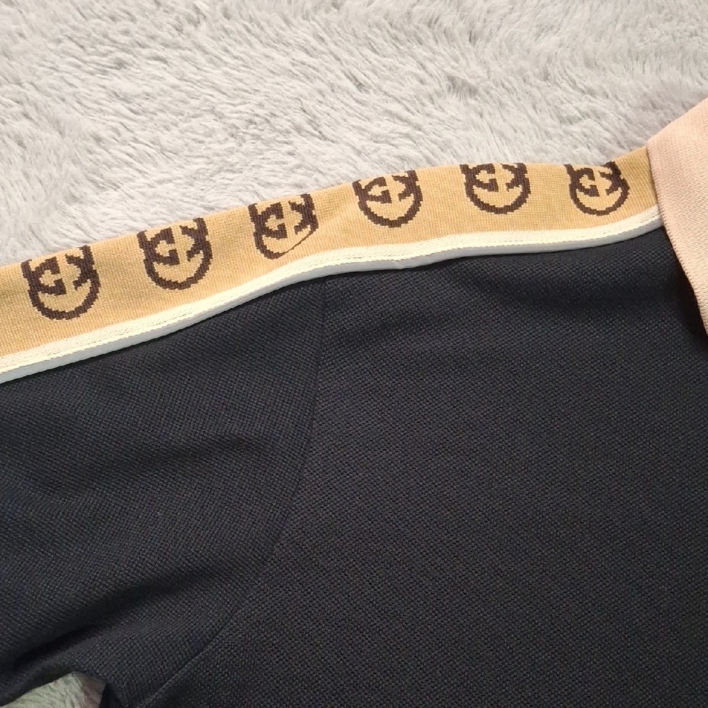 Gucci Black and Tan Polo Shirt - Picture 4 of 5